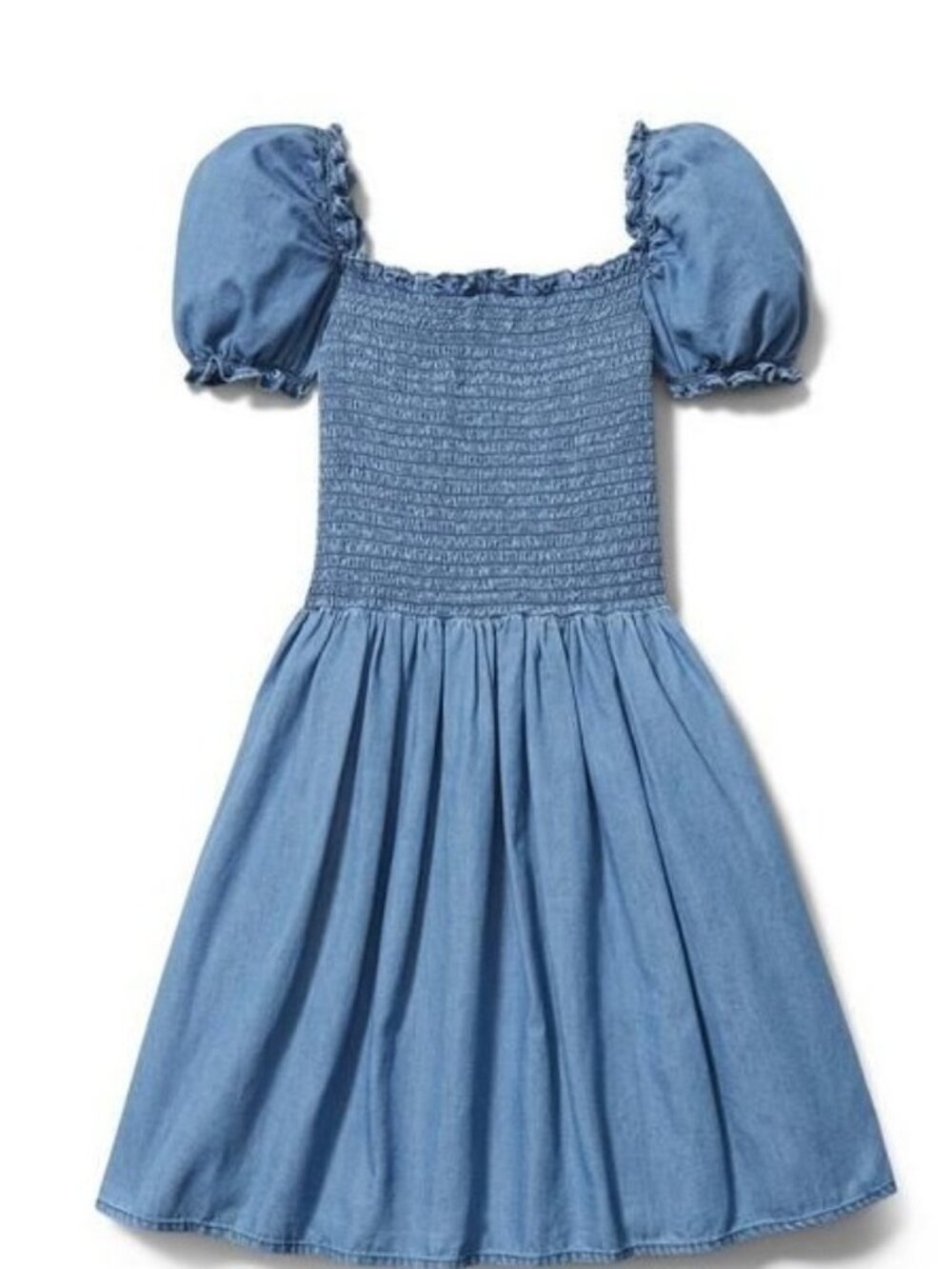 Janie and Jack Carolina Blue Chambray Smocked Dress Cotton